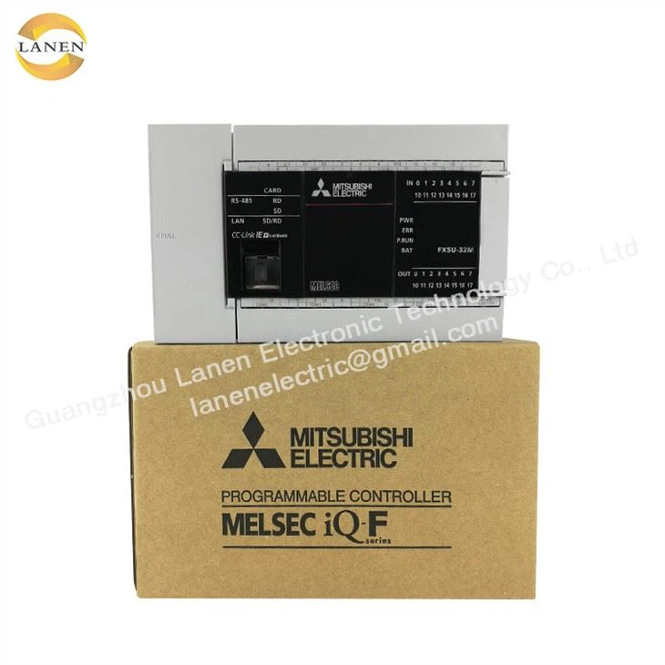 Mitsubishi MELSEC IQ-F FX5U PLC Controller FX5U-32MR / ES 16 Ionchur, 16 Aschur LAP PLC FX5U