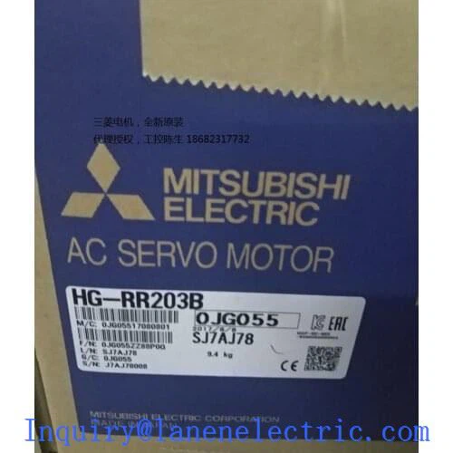 Gabhálais Rialaithe Tionscail Do Mitsubishi HG Sraith 2kw AC Servo Motor HG-RR203B I Stoc